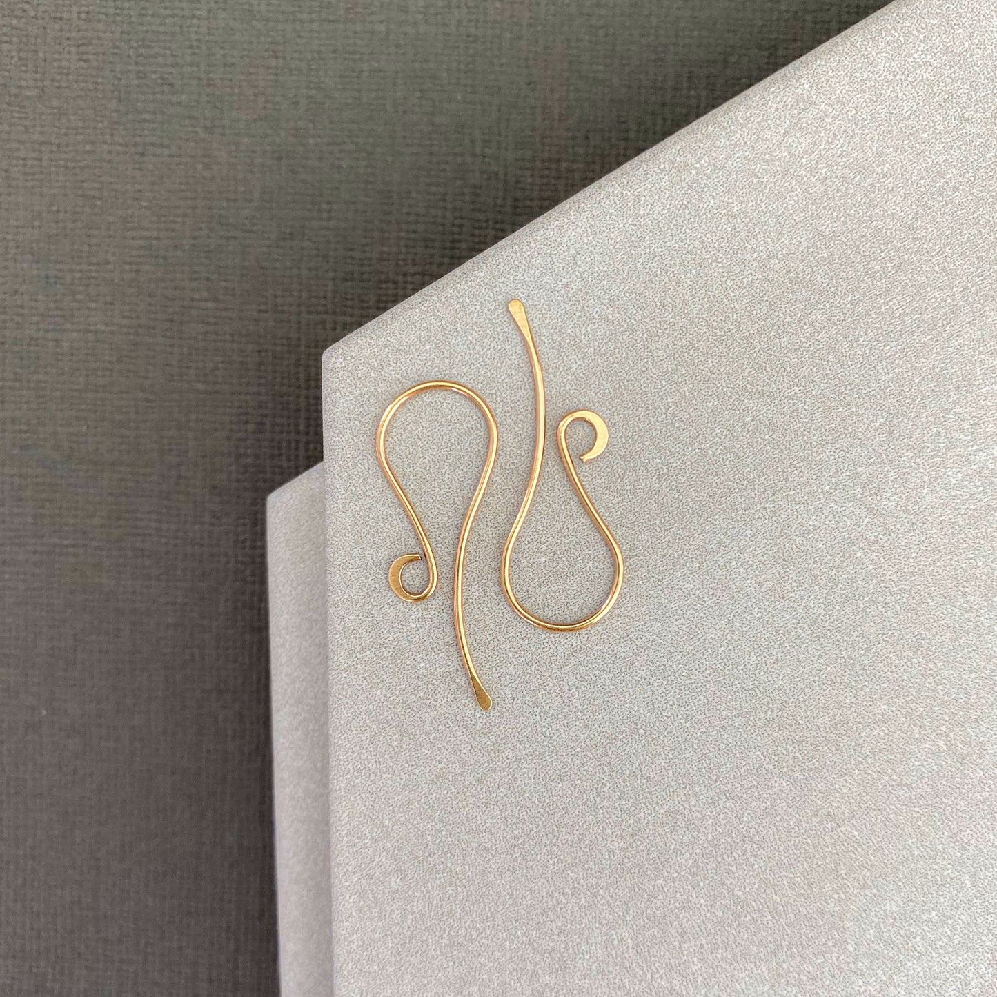 Handmade 10k gold French hook ear wires for earrings