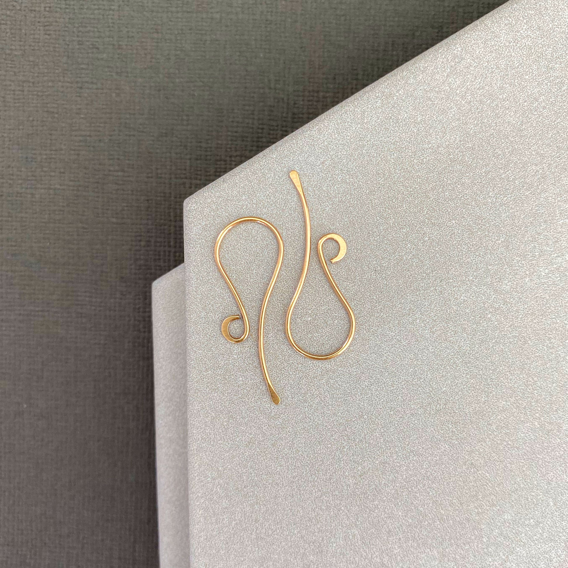 Handmade 10k gold French hook ear wires for earrings
