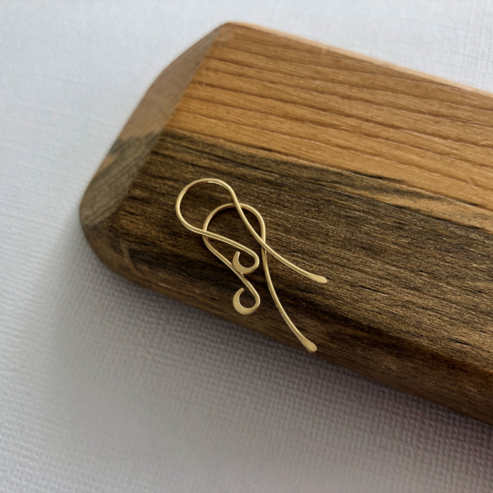 18k solid gold shepherd hook ear wires.