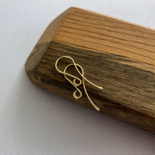 18k solid gold shepherd hook ear wires.