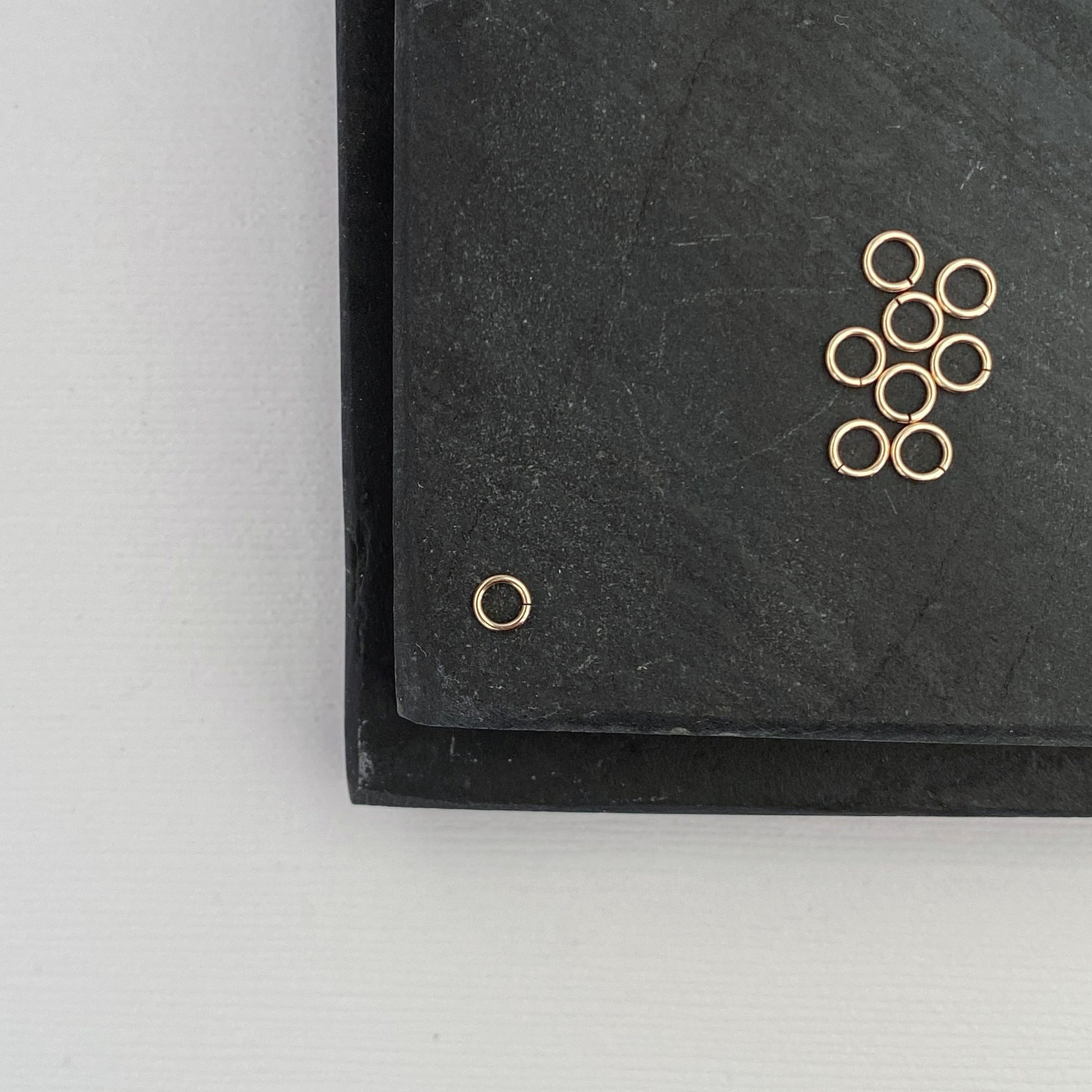 High-quality gold jump ring designed for necklaces and bracelets.