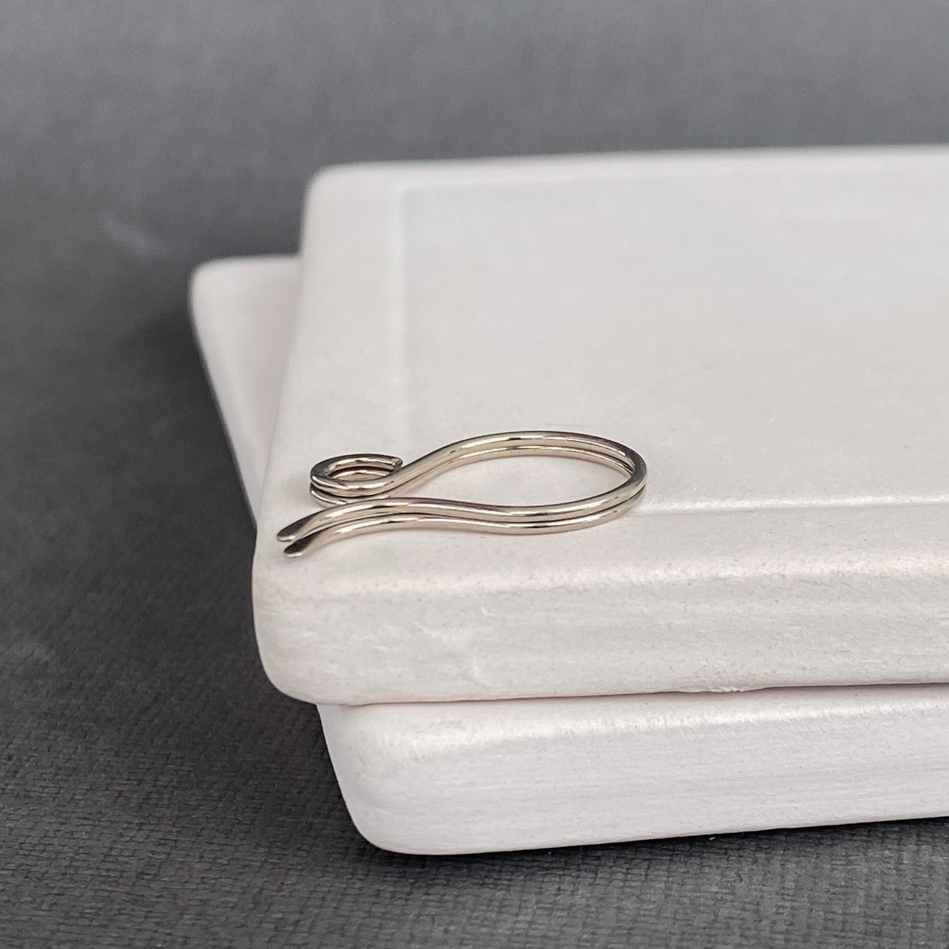 Unique, handmade 14k Palladium White Gold earring findings for high-quality jewelry making