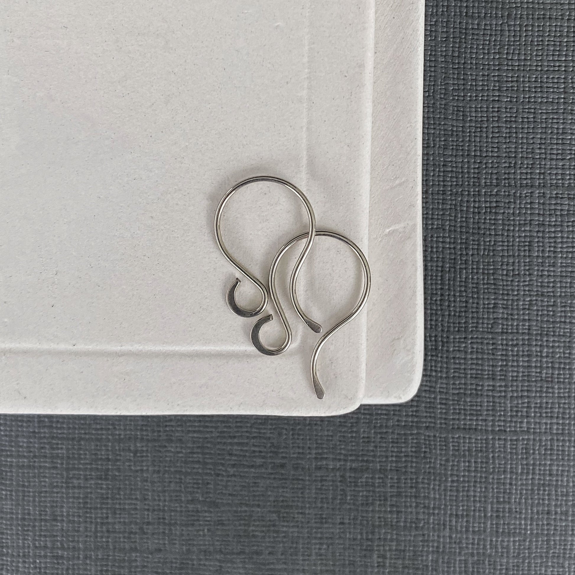 Handcrafted 14k Palladium White Gold ear wires, perfect for sensitive ears