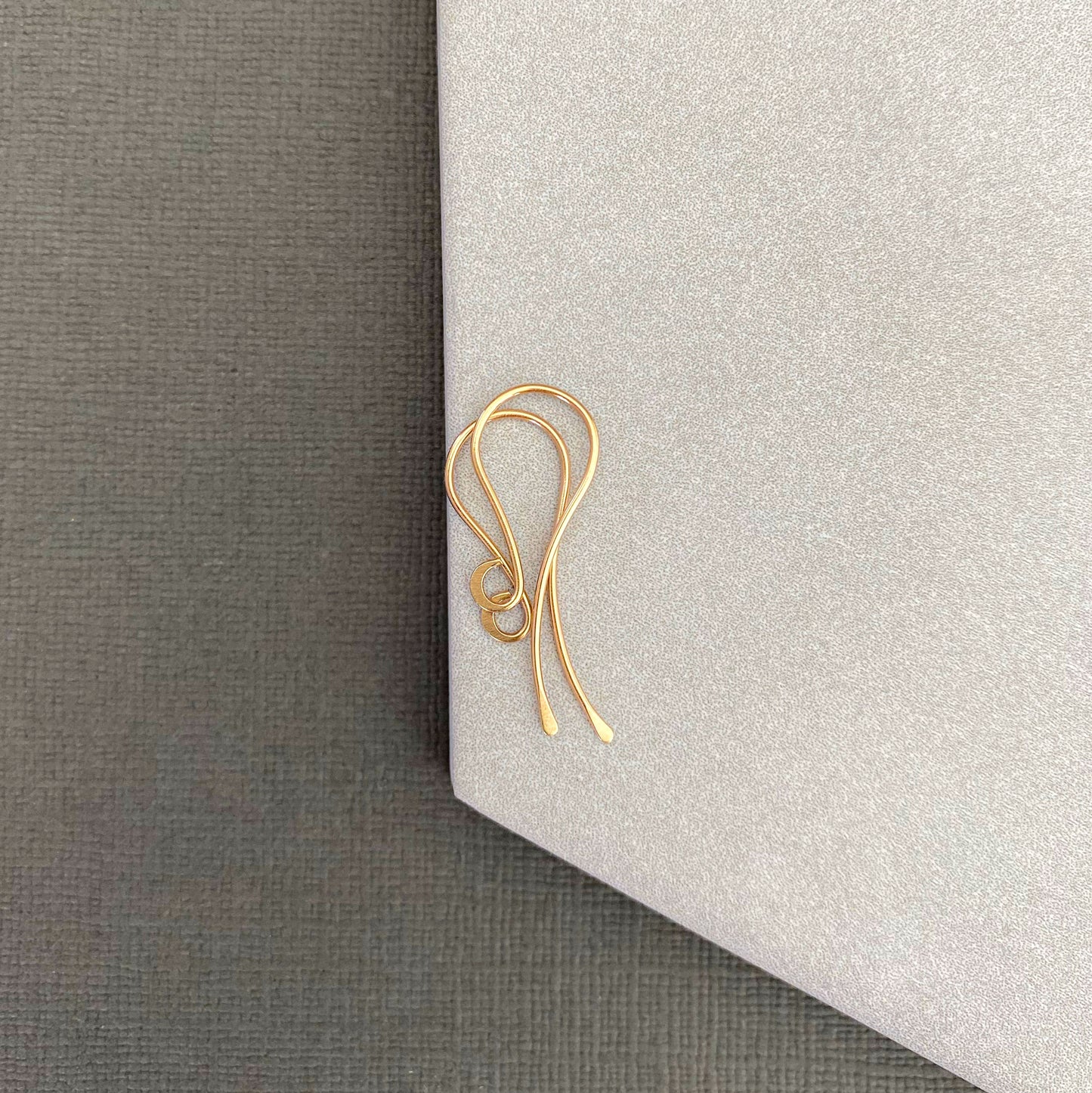 French hook ear wires handcrafted in 10k gold for jewelry makers