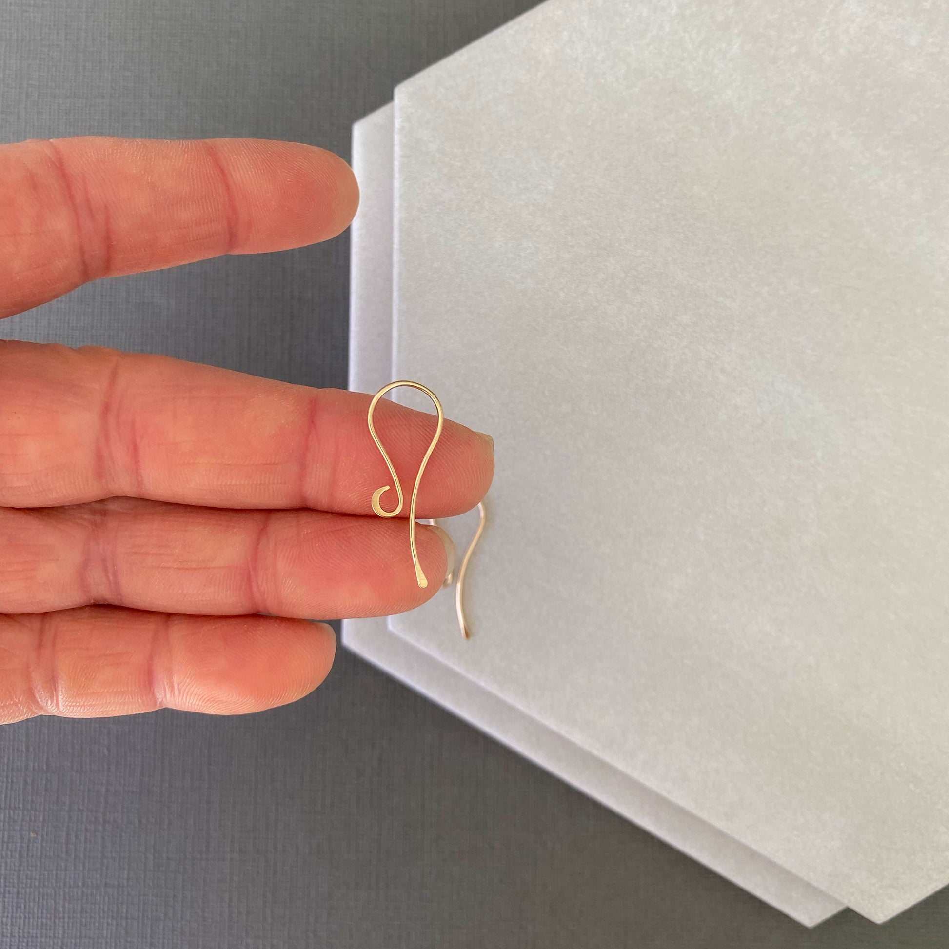 Small batch earring hooks crafted in real 10k gold