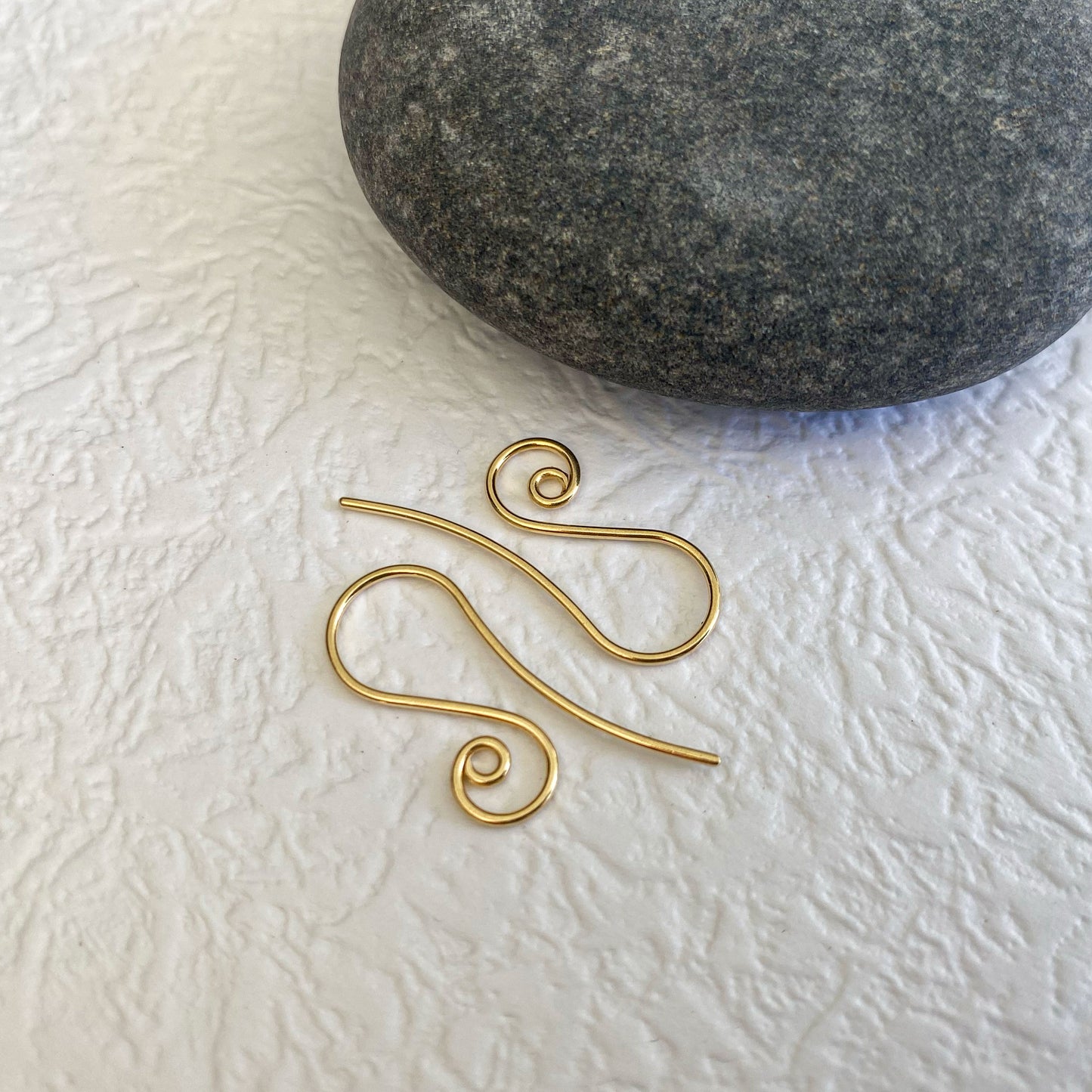 Real 18k gold ear wire hooks ideal for sensitive ears and skin-safe wear