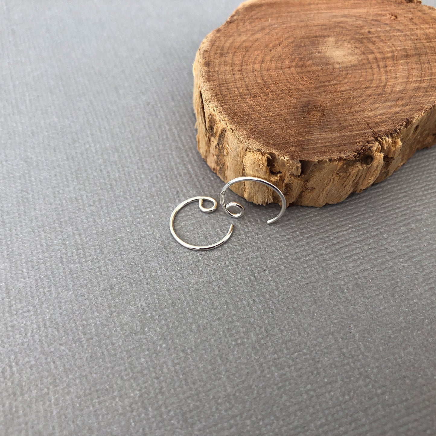 Silver Tiny Hoop Ear Wires