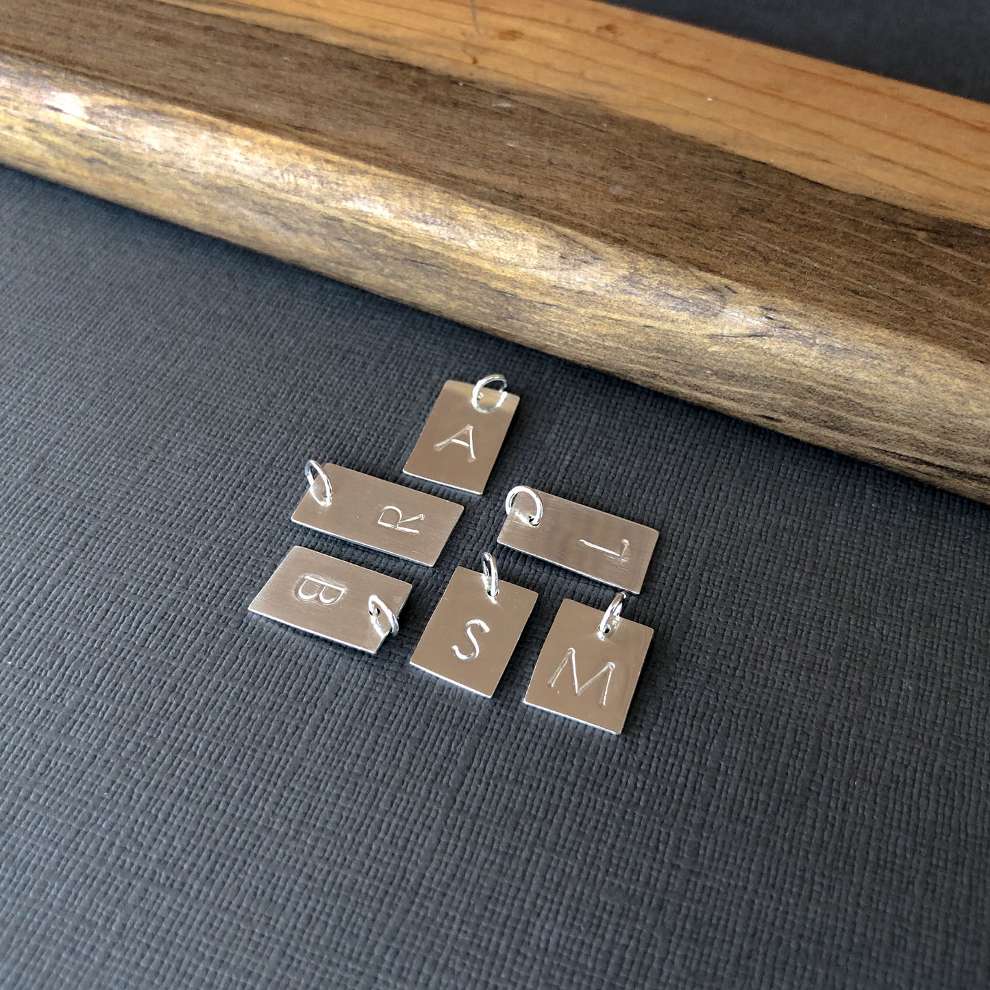 Silver Letter Charm