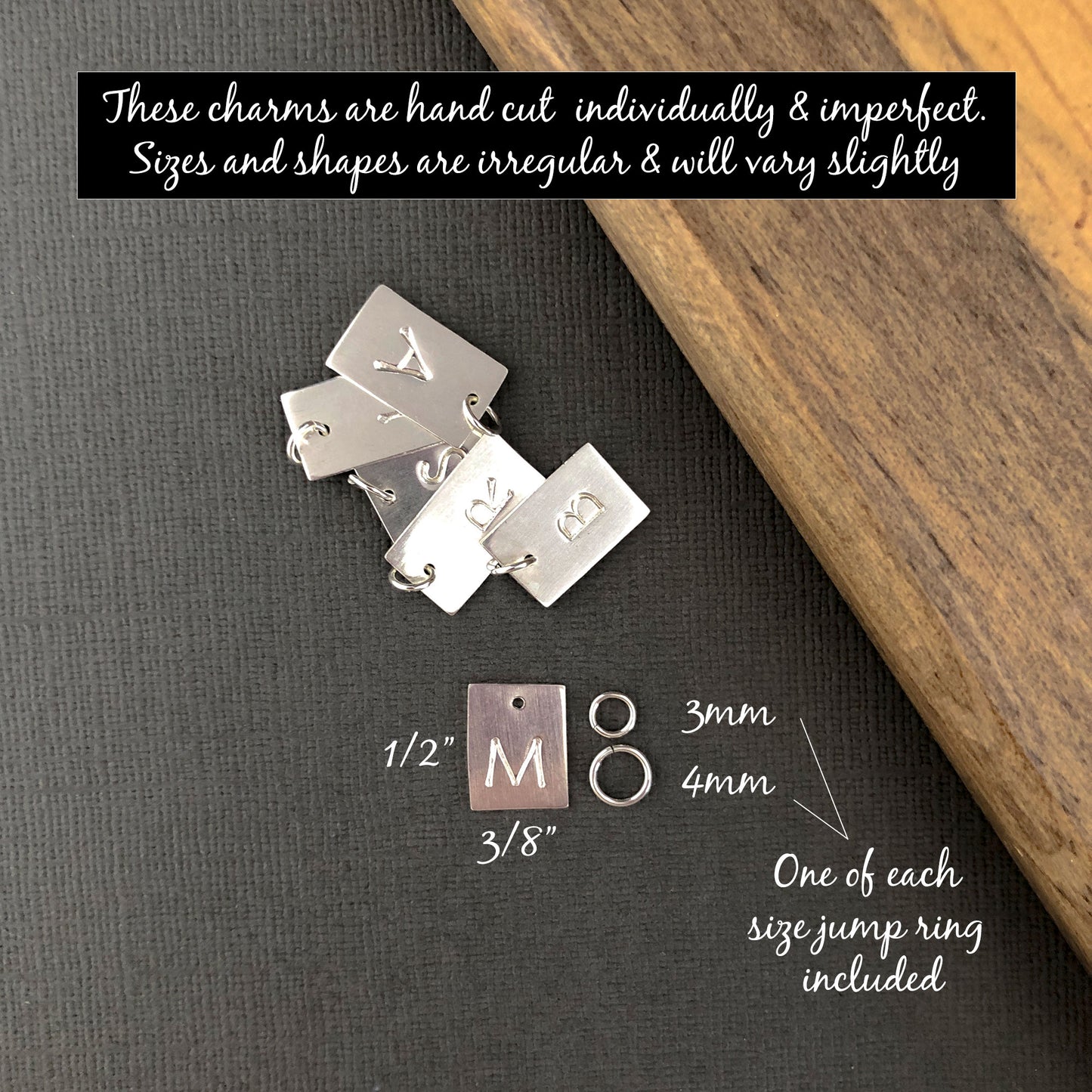 Silver Letter Charm