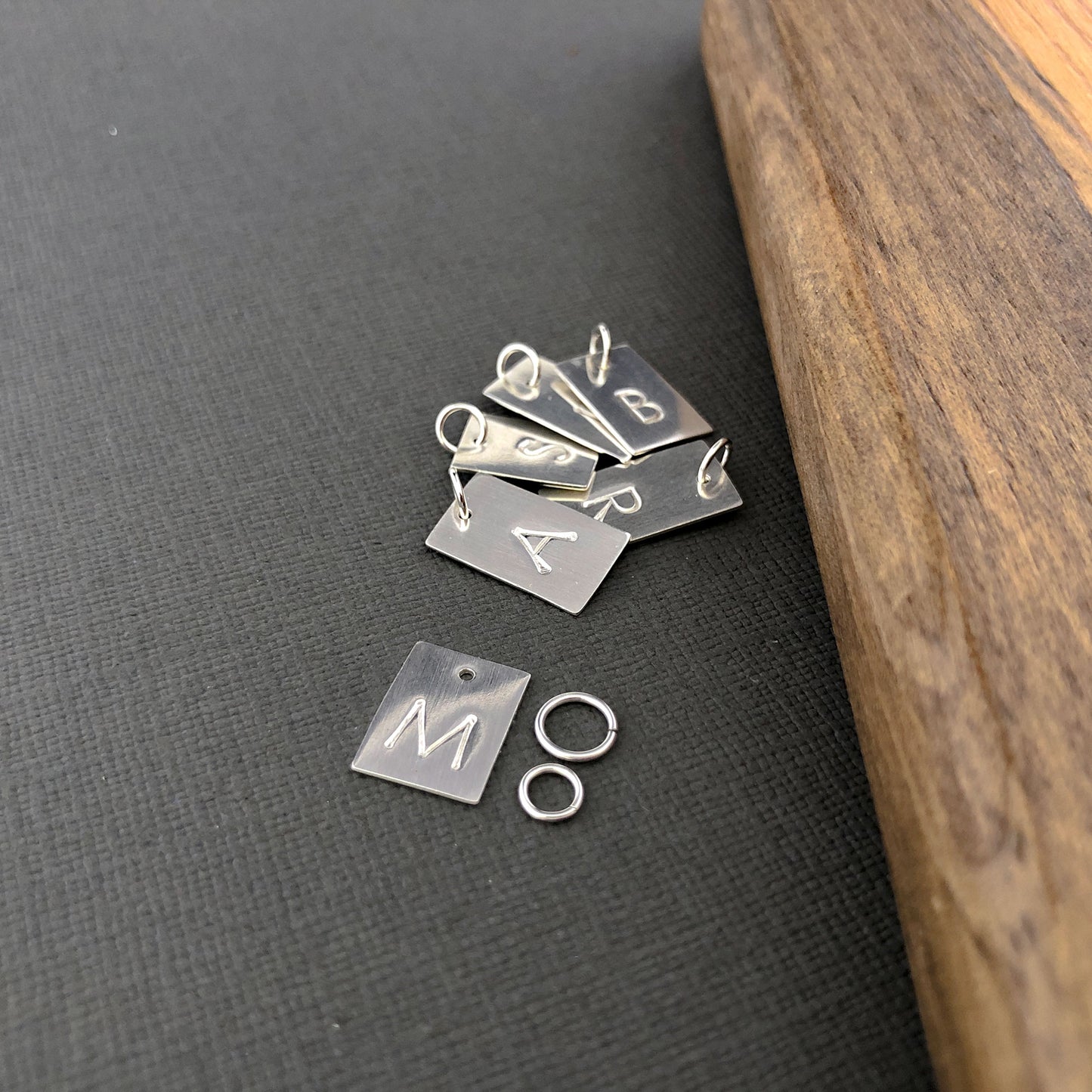 Silver Letter Charm