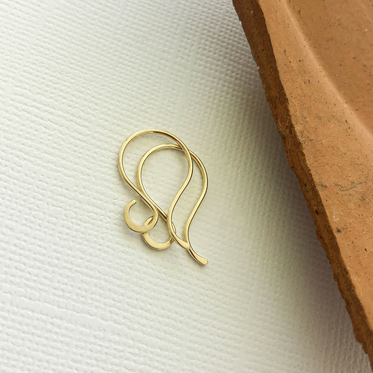 14K Solid Gold Shepherd Hook Ear Wires – Betty Brite Findings