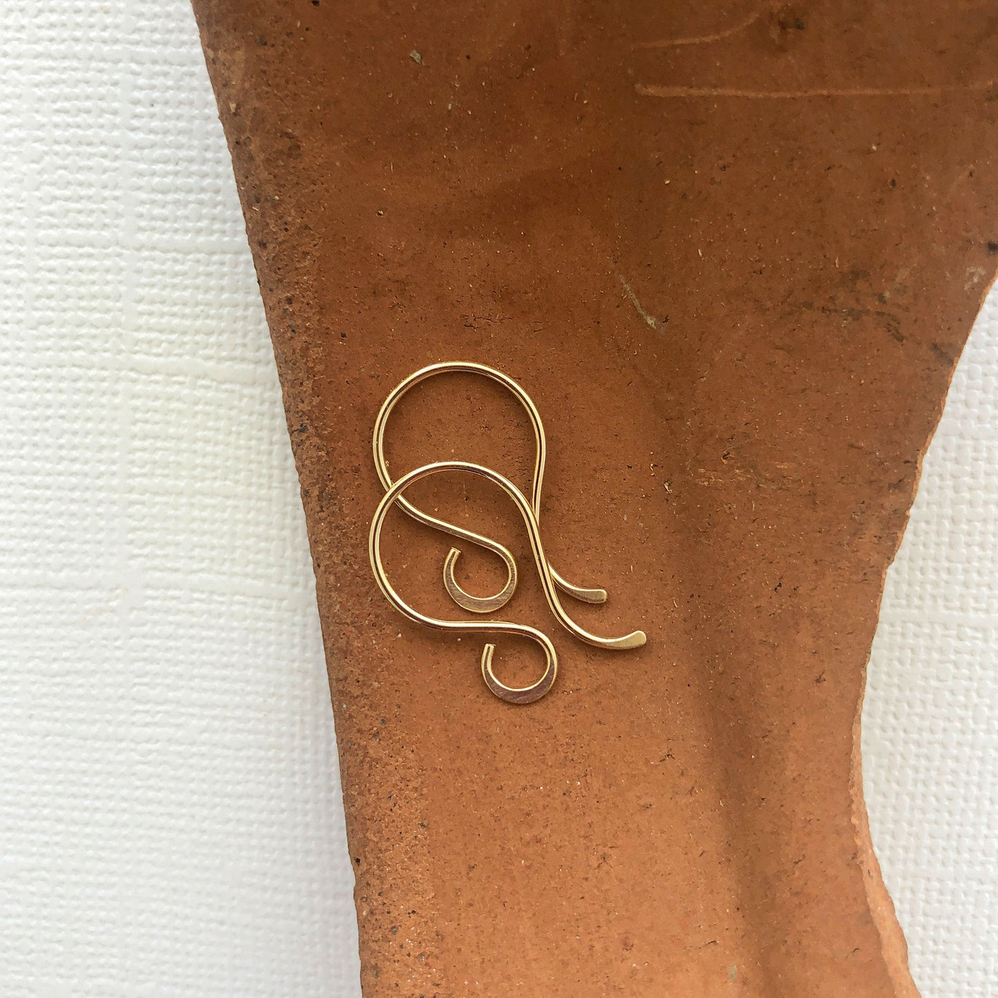 real gold earring hooks new handmade