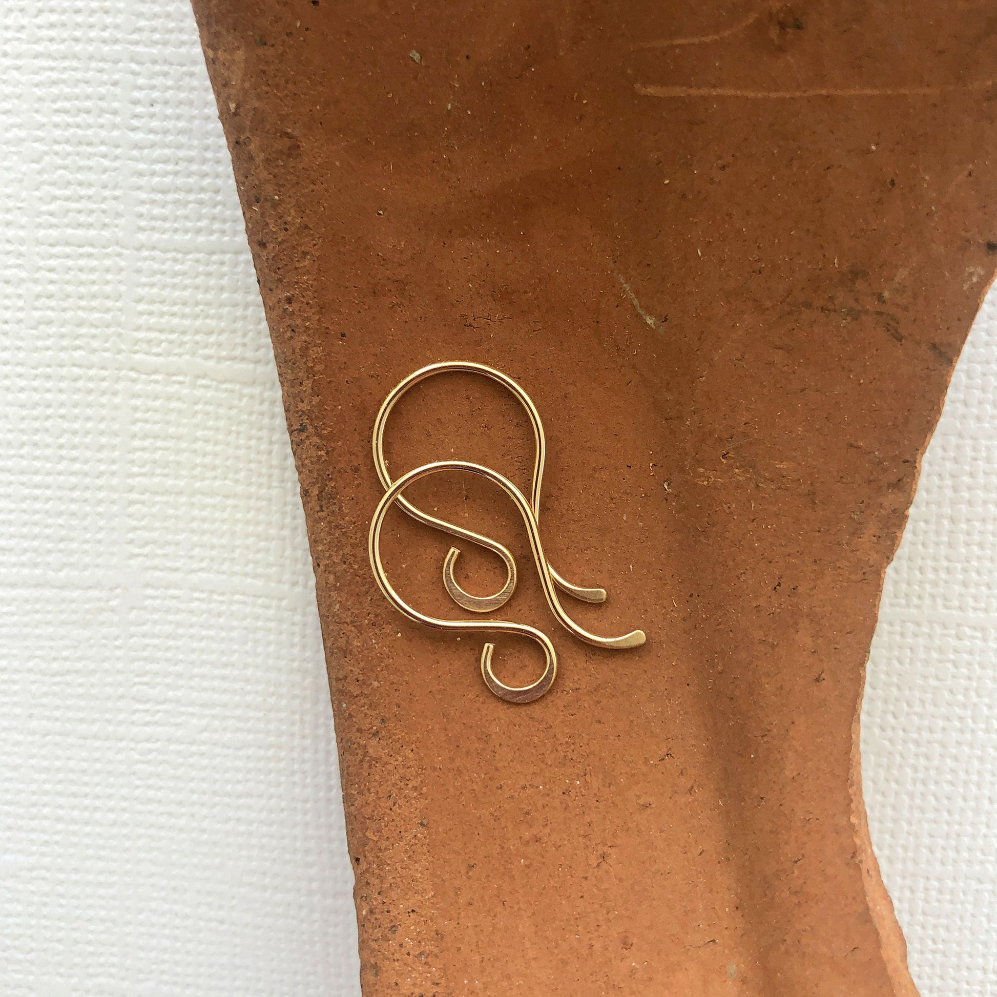 real gold earring hooks new handmade