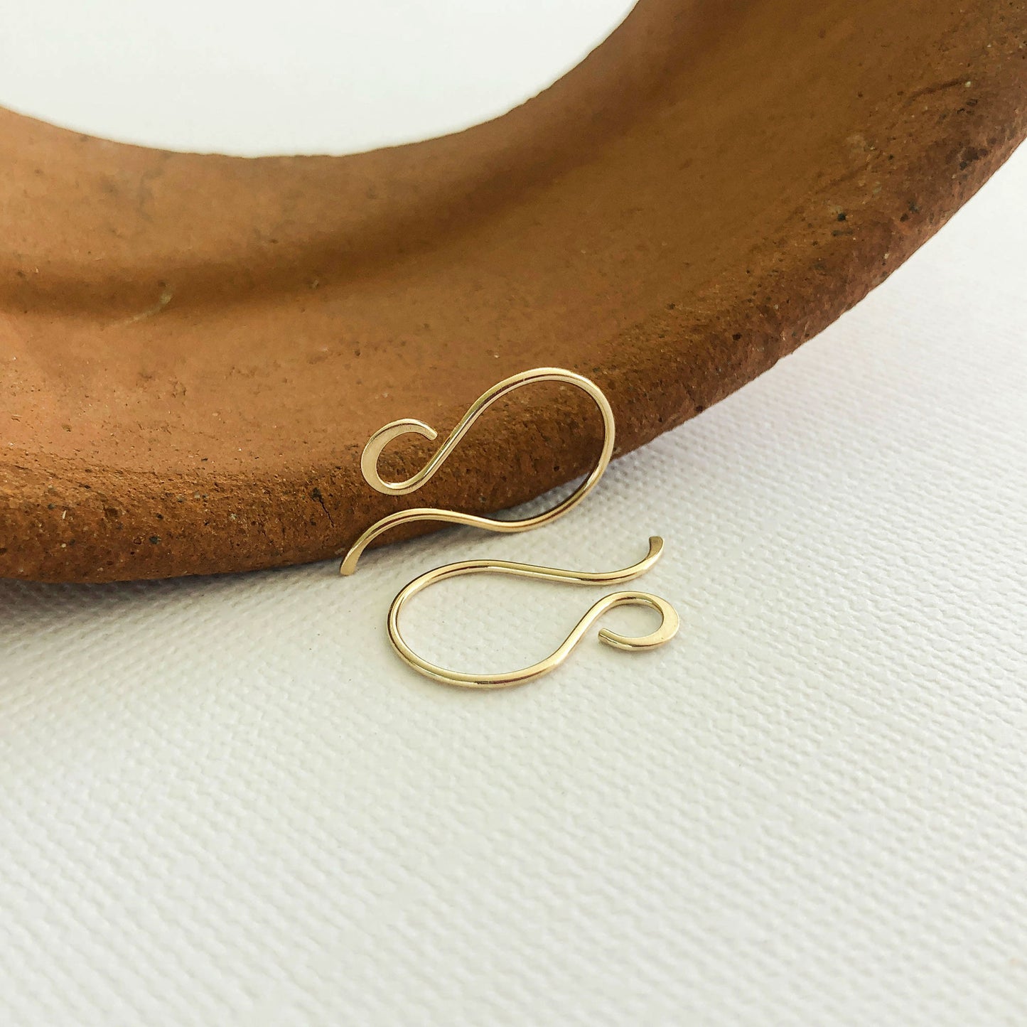 unique fancy ear wires 14k gold