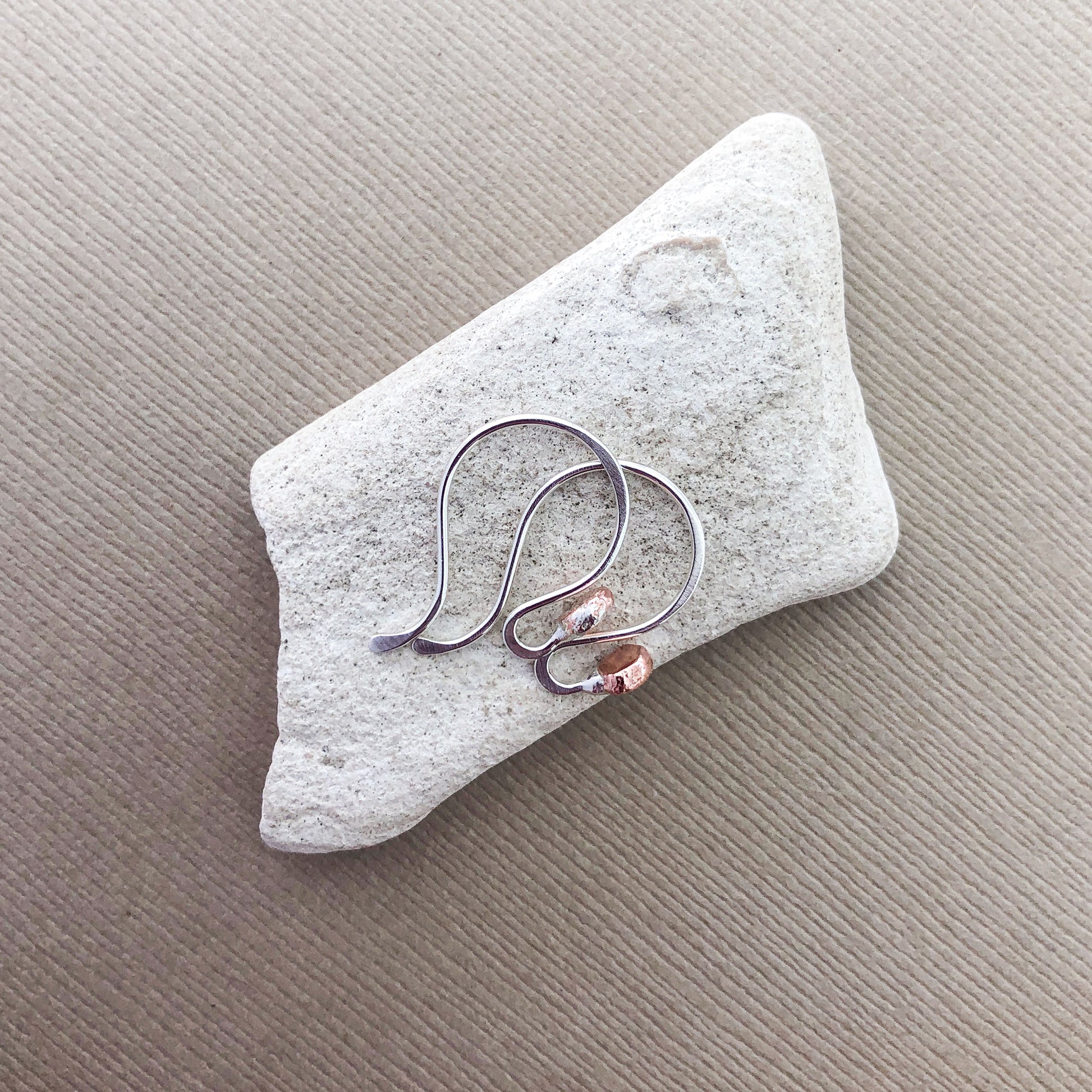 handmade earring hooks hammered and textured