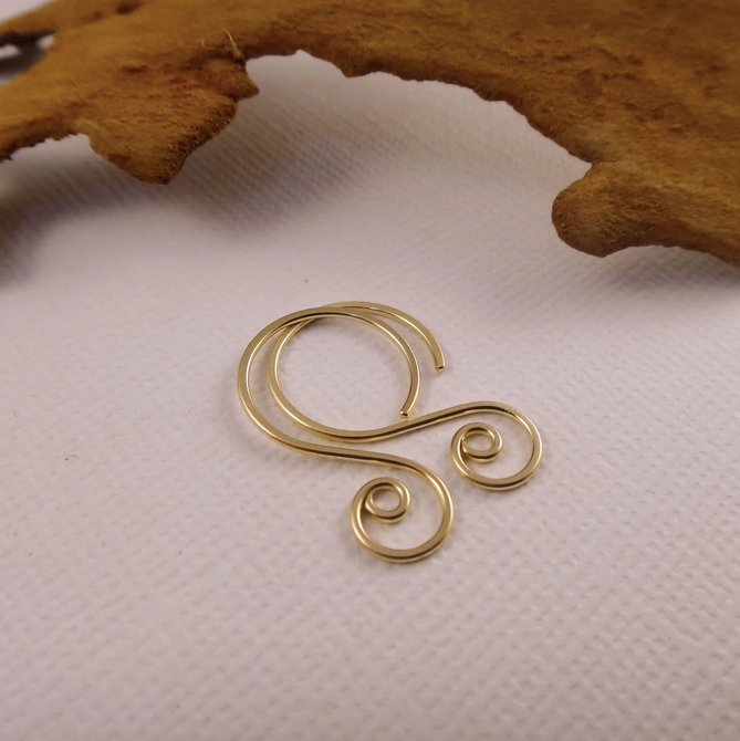 Gold Filled Spiral Infinity Ear wires - 7/8"