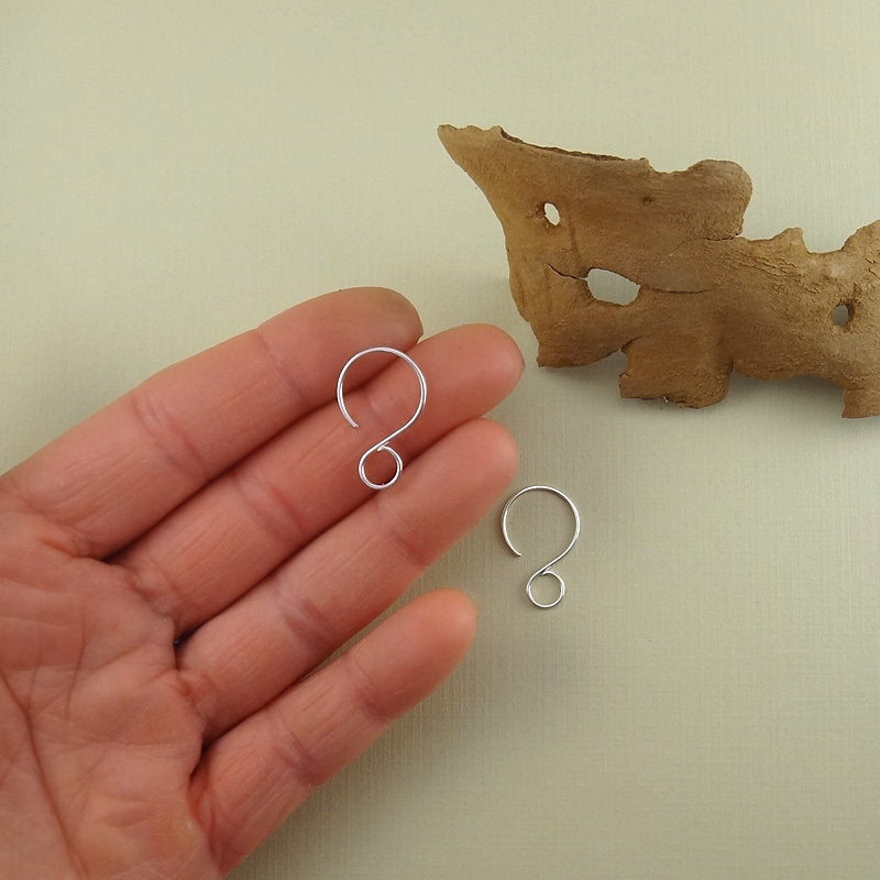 Sterling Silver Infinity Ear wires - 7/8 inch