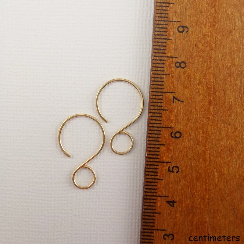 Gold Filled Infinity Ear wires - 7/8 inch
