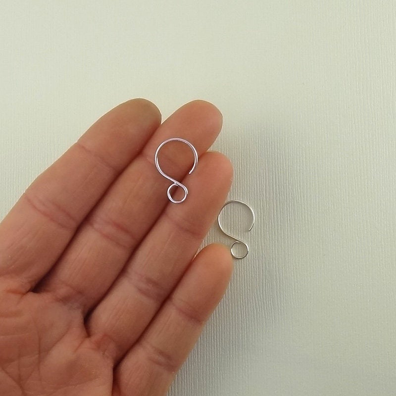 Sterling Silver Short Infinity Earwires - 3/4 inch
