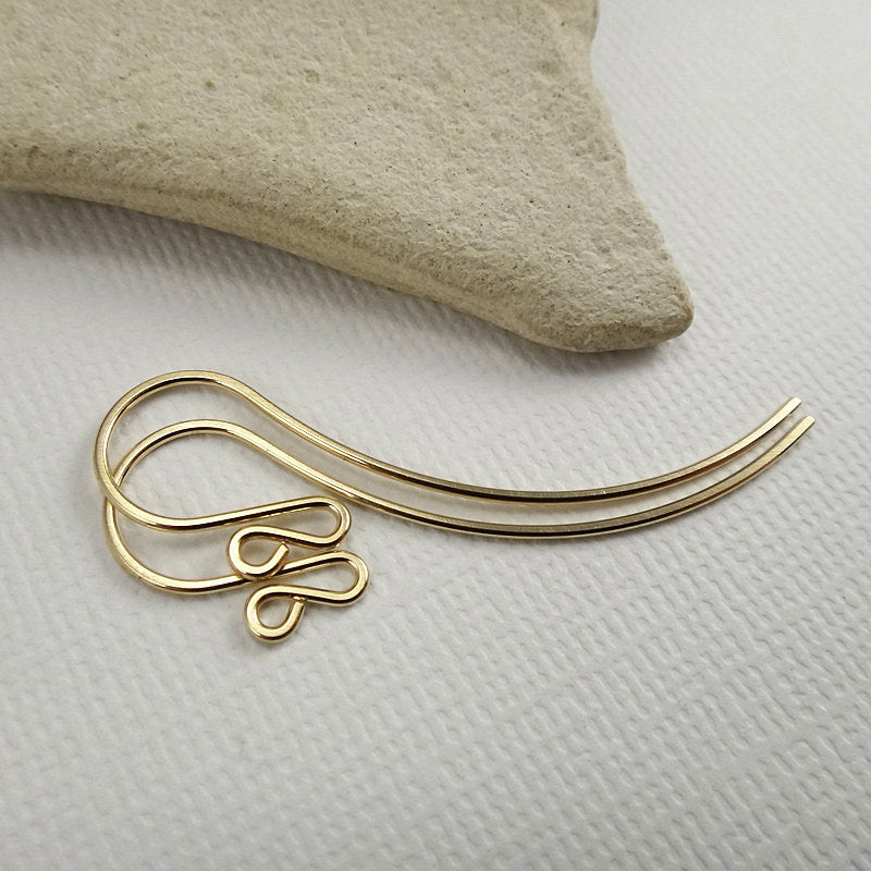 Gold Filled Long Shepherds Ear wires