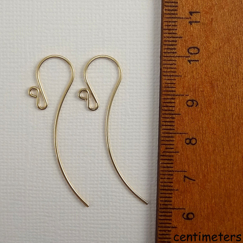 Gold Filled Long Shepherds Ear wires
