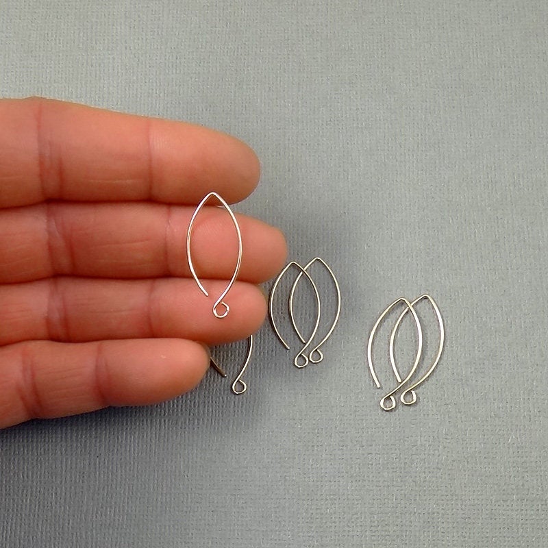 Gold Filled Leaf Earwires - 1 inch