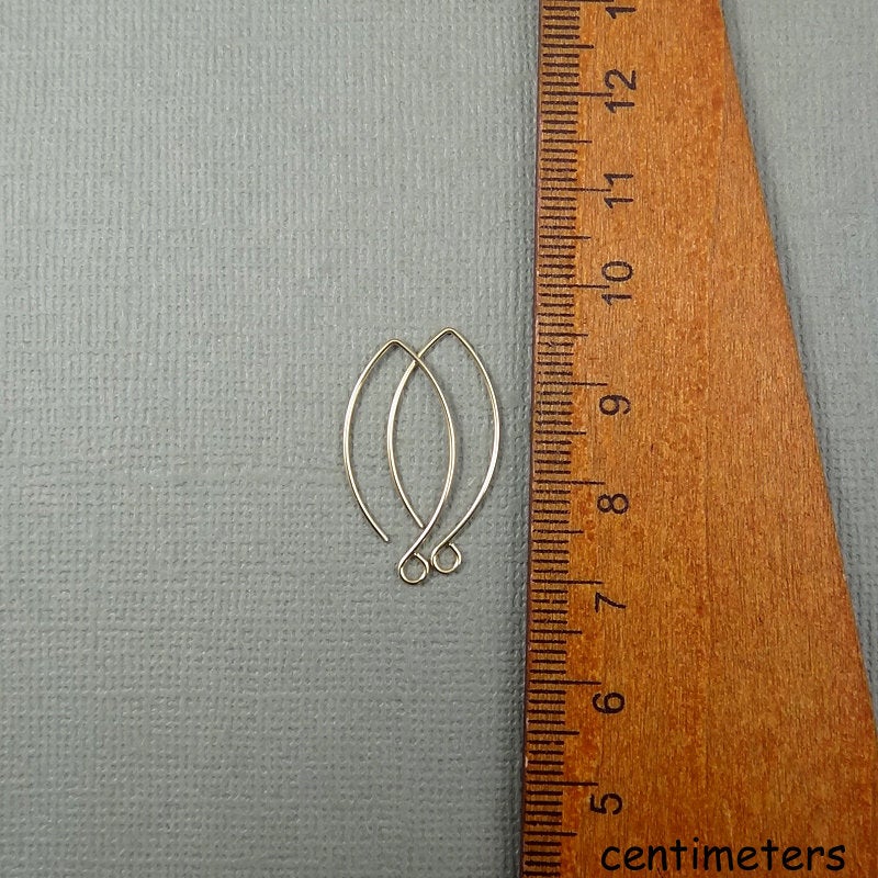 Gold Filled Leaf Earwires - 1 inch