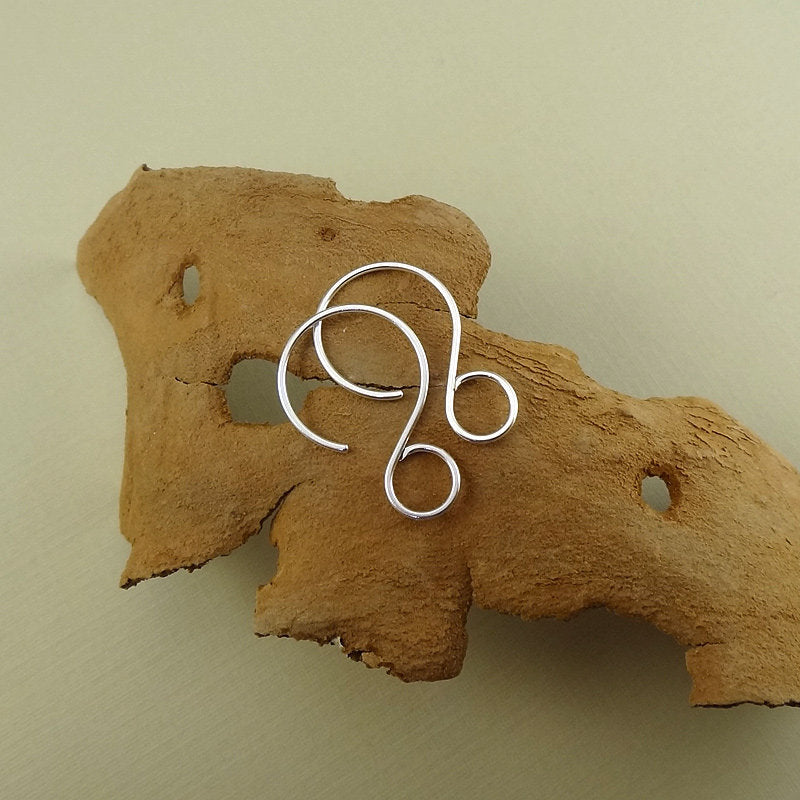 Sterling Silver Infinity Ear wires - 7/8 inch