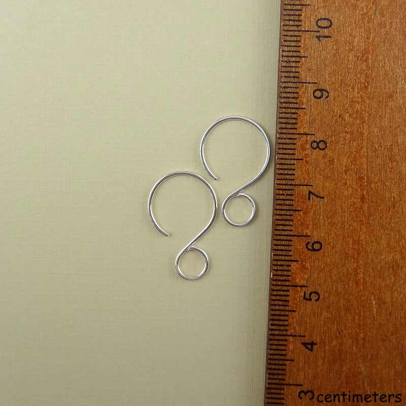 Sterling Silver Infinity Ear wires - 7/8 inch
