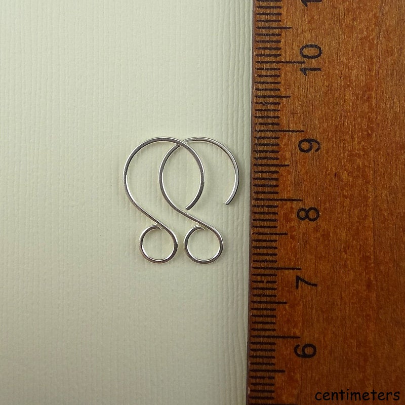 Sterling Silver Short Infinity Earwires - 3/4 inch