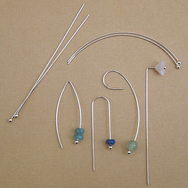 Argentium Ball Earwires - 3 Inch