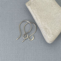 14k Solid White Gold Ear Wires