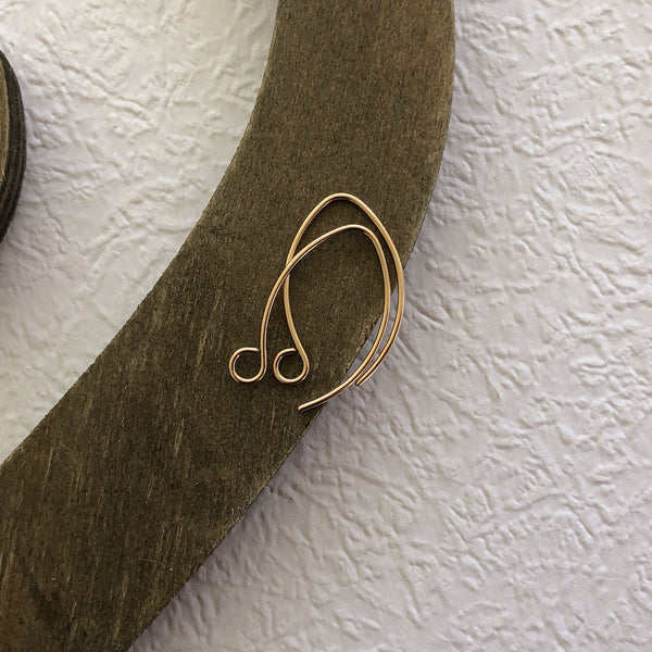 Gold Filled Almond Ear Wires