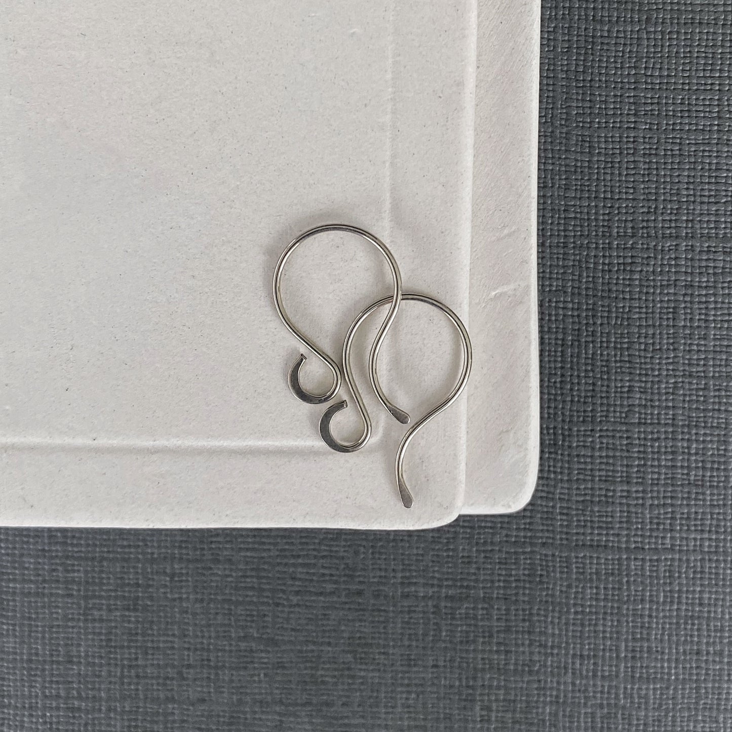 Handcrafted 14k Palladium White Gold ear wires, perfect for sensitive ears