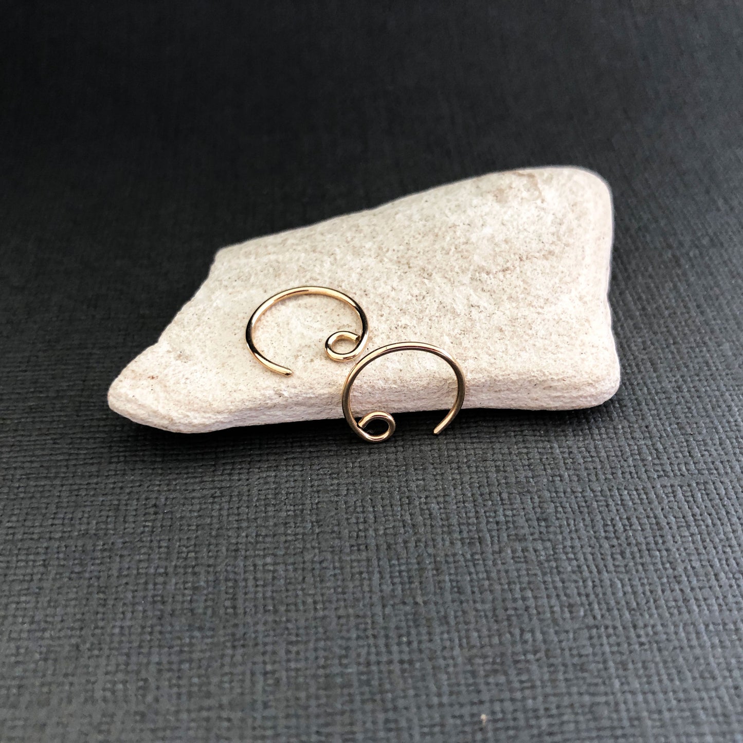 Hypoallergenic 14k gold filled tiny hoop earrings for sensitive ears