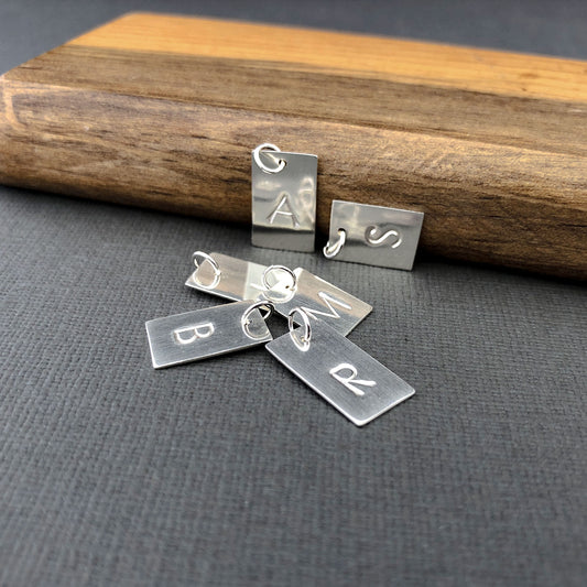 Silver Letter Charm