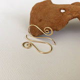 spiral 14k gold earring wires