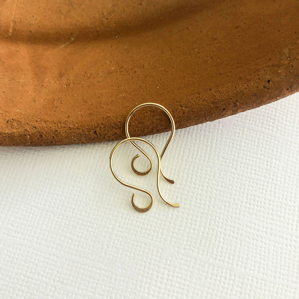 14k Solid Gold French Ear Wires