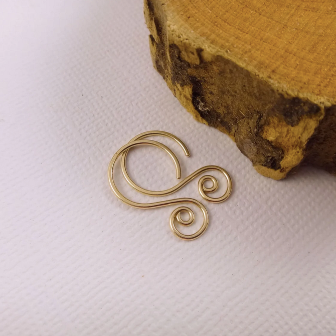 Gold Filled Spiral Short Ear wires - 3/4"