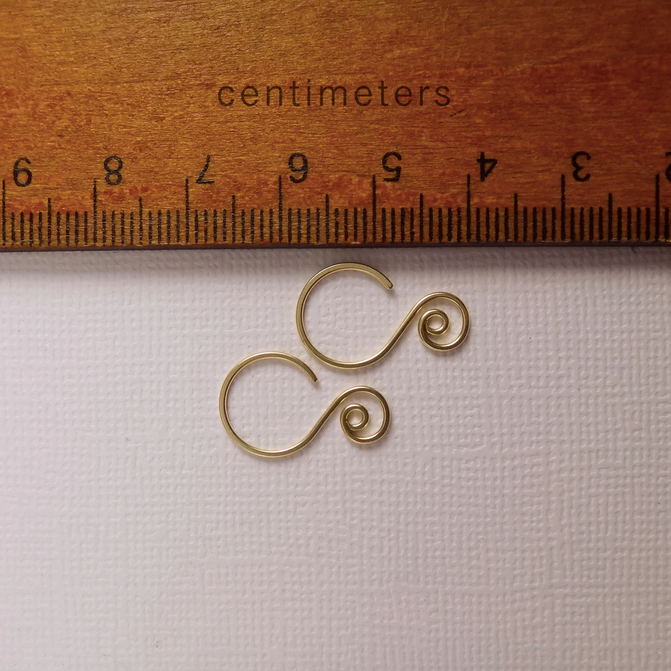 Gold Filled Spiral Short Ear wires - 3/4"