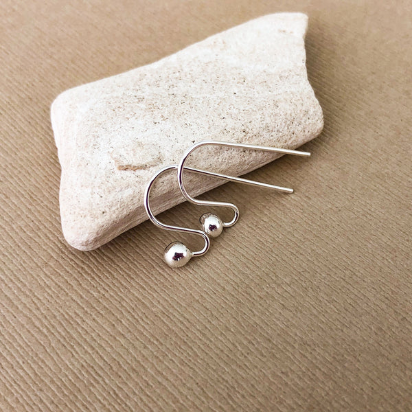 Sterling Silver Ear Wire with Large Loop and Ball End