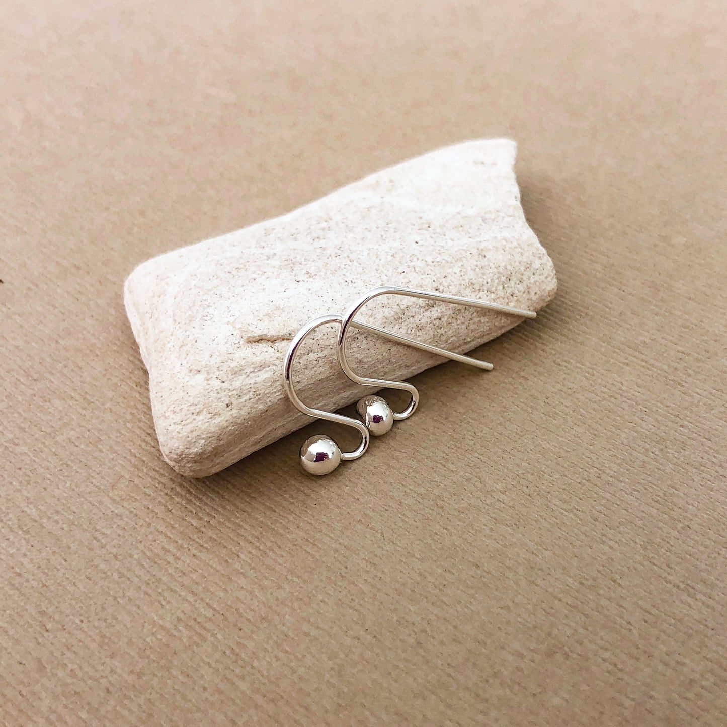 handmade oversized ball end earring hooks