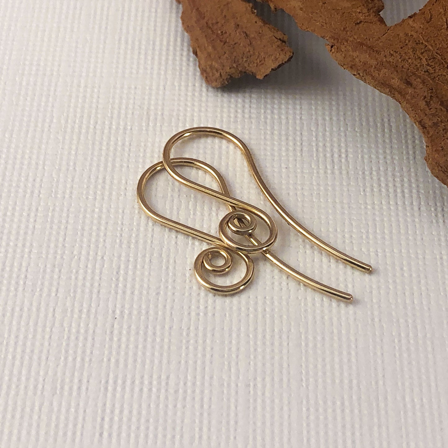 gold filled spiral ear wires