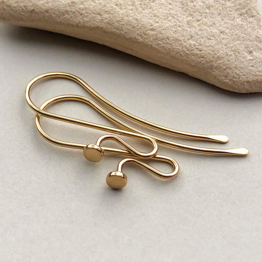 Handmade Gold hooks 