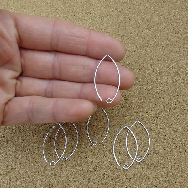 JewelrySupply Sterling Silver Earring Wires (1 Pair of Sterling Silver  Earrings)