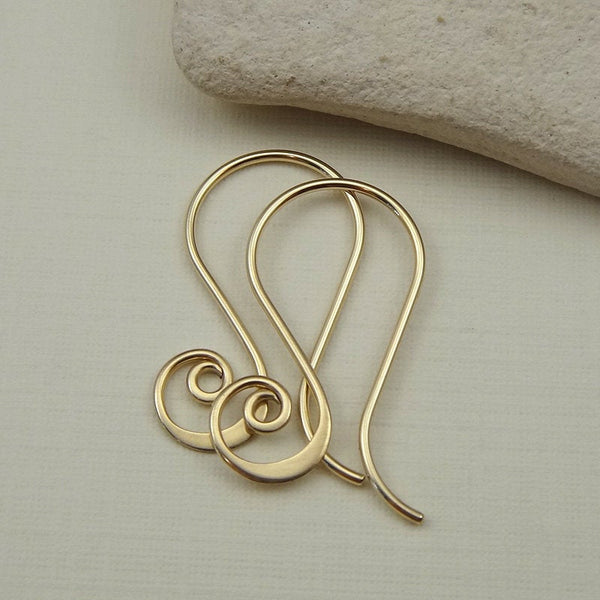 Gold Filled Spiral Earrings
