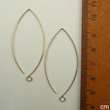 Gold Filled Leaf Earwires - 2 inch