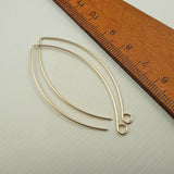 Gold Filled Leaf Earwires - 2 inch