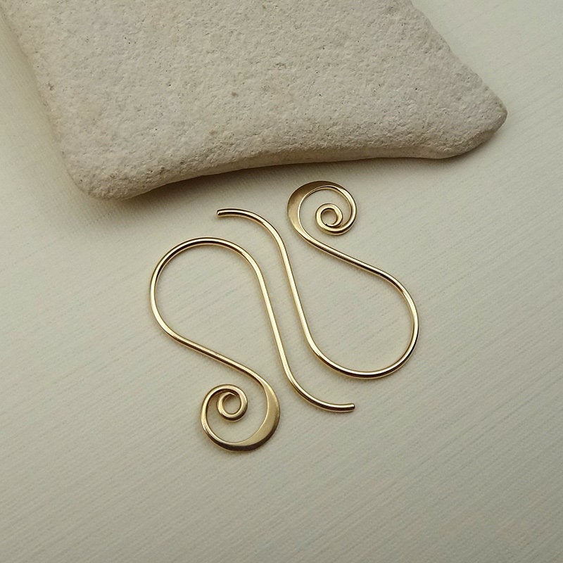 Gold Filled Spiral Earrings