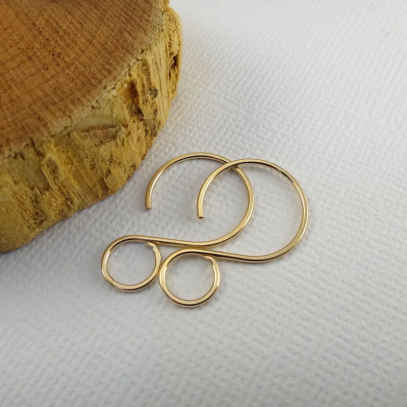 Gold Filled Infinity Ear wires - 7/8 inch